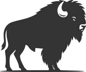 European bison mammal animal vector silhouette drawing