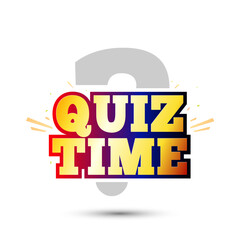 Quiz time competition announcement logo concept and template design