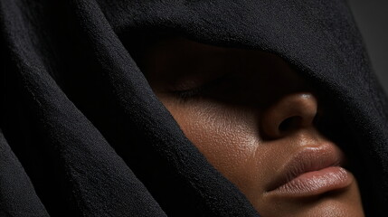 Fototapeta premium matte black and graphite surface, fashion editorial concept 