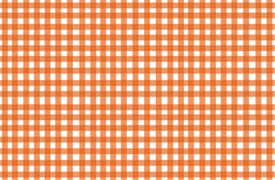 Hand-drawn gingham check Orange. Repeat pattern. Available in various colors | Pattern, seamless, blue, vector