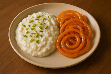 Delicious Rabdi with Crispy Jalebi – A Classic Indian Dessert Combo