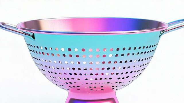 Vibrant colander showcasing a modern design against a soft, gradient background
