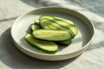 thinly sliced English cucumbers