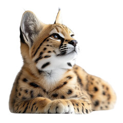 Obraz premium Serval isolated on transparent background.