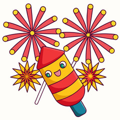 illustration of fireworks