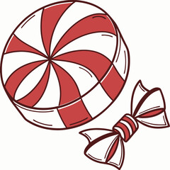 vector illustration of a red bow