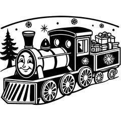 steam locomotive vector