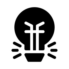 Lamp glyph icon