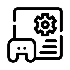 Game settings line icon