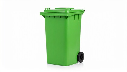 garbage bin isolated on solid white  background