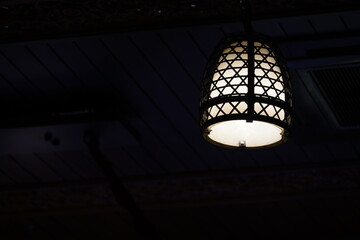 hanging lamp in the room