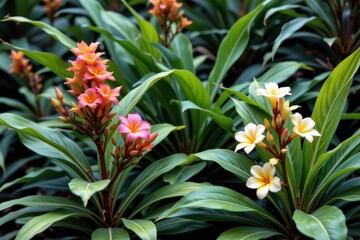 tropical plants in humid climates displaying seasonal changes in flowering to coincide with rainy or dry periods.
