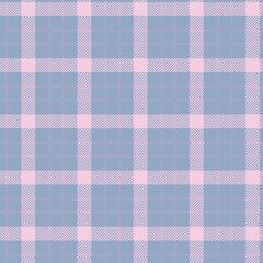 Seamless pastel blue and pink plaid pattern design for fabric, wallpaper, and backgrounds