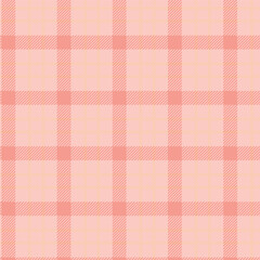Seamless pastel peach plaid pattern with subtle yellow accents design for fabric, wallpaper, and backgrounds