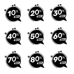 set of discount labels