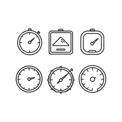 Odometer vehicle speed gauge minimalist line art design