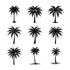 palm tree silhouette bundle