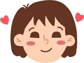 Girl loved expression 
