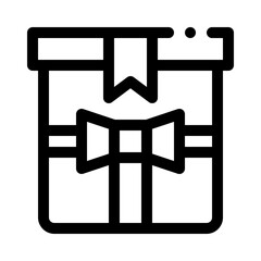 Gift with Ribbon line icon
