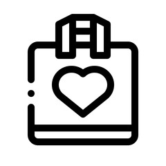 Gift bag line icon