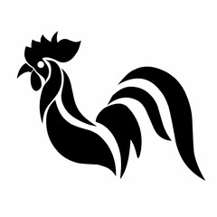 Abstract tribal art design illustration of a rooster, suitable for tattoo designs and others