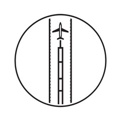 Runway Illustration Simple Line Art Vector Design