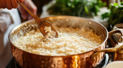 Creamy Risotto Preparation: A Culinary Delight