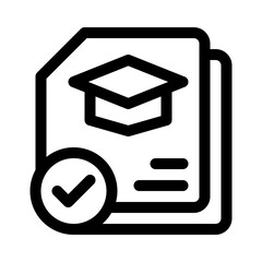 Academic Transcript line icon