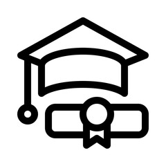 Graduate line icon