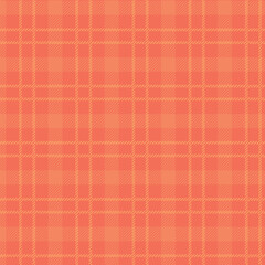 Seamless coral and peach plaid pattern design for fabric, wallpaper, and backgrounds