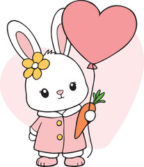 Cute bunny vector art