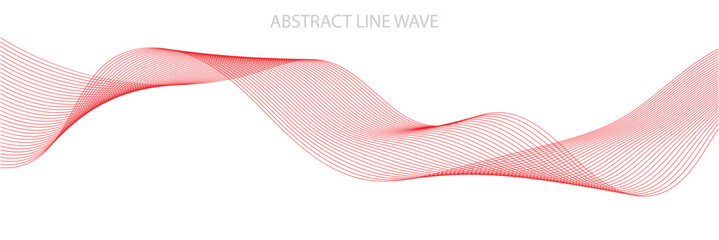Abstract wave line background. Technology abstract lines on white background. Technology, data science, geometric border pattern. Isolated on white background. Vector illustration in eps 10.