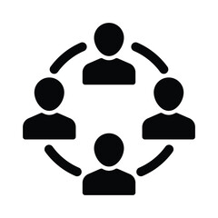 Teamwork Vector Icon which can easily modify or edit
