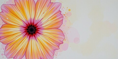 Illustration of flowers in soft yellow and pink tones, with a large size for text.