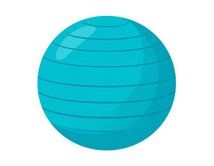 Obraz premium A Gym Ball isolated on a transparent background, clip art, illustration, png.