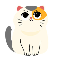 Cute Cat Illustration - Adorable Cartoon Kitten Clipart for Print and Web png transparent