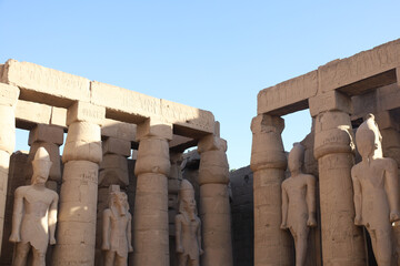 Ancient Egyptian Statue at Luxor Temple Corner