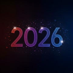 Sparkle 2026: New Year's Celebration Background on transparent background