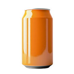 Fototapeta premium Orange Soda Can on Transparent Background.
