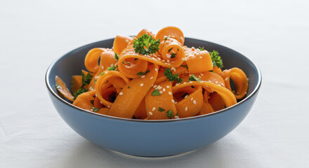 Bright Carrot Salad Bowl with Sesame and Parsley
