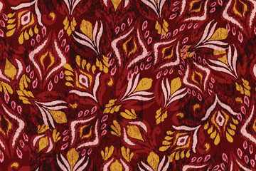 abstract seamless motif fabric patterns, abstract ikat, carpet, fabric, batik	