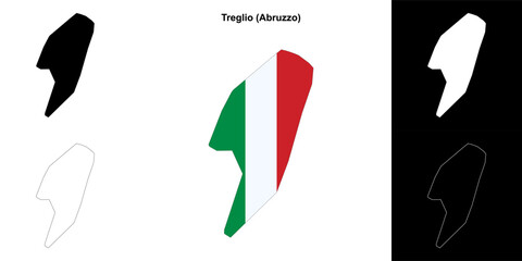 Treglio (Abruzzo) outline map set