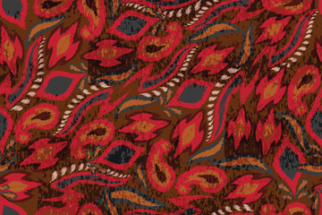 abstract seamless motif fabric patterns, abstract ikat, carpet, fabric, batik	