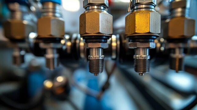 A hydraulic system safety check being performed by an engineer, inspecting all critical components and connections
