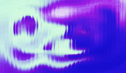 Abstract background gradient purple white liquid sparkling with striped effect. Refraction of wavy striped glass.