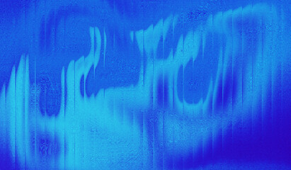 Abstract blue gradient shiny background with striped effect. Refraction of wavy striped glass.