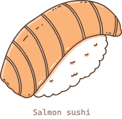 Japanese salmon sushi
