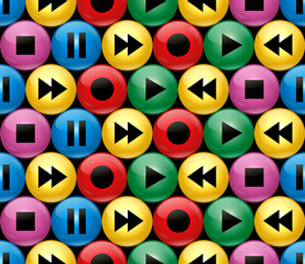 Seamless background with colored buttons.
