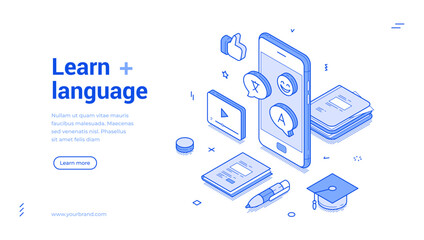 Engaging in language learning through a variety of digital tools. This includes interactive apps, educational materials, and visual aids designed to enhance language acquisition skills.