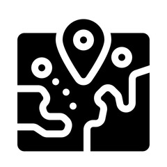 World map glyph icon